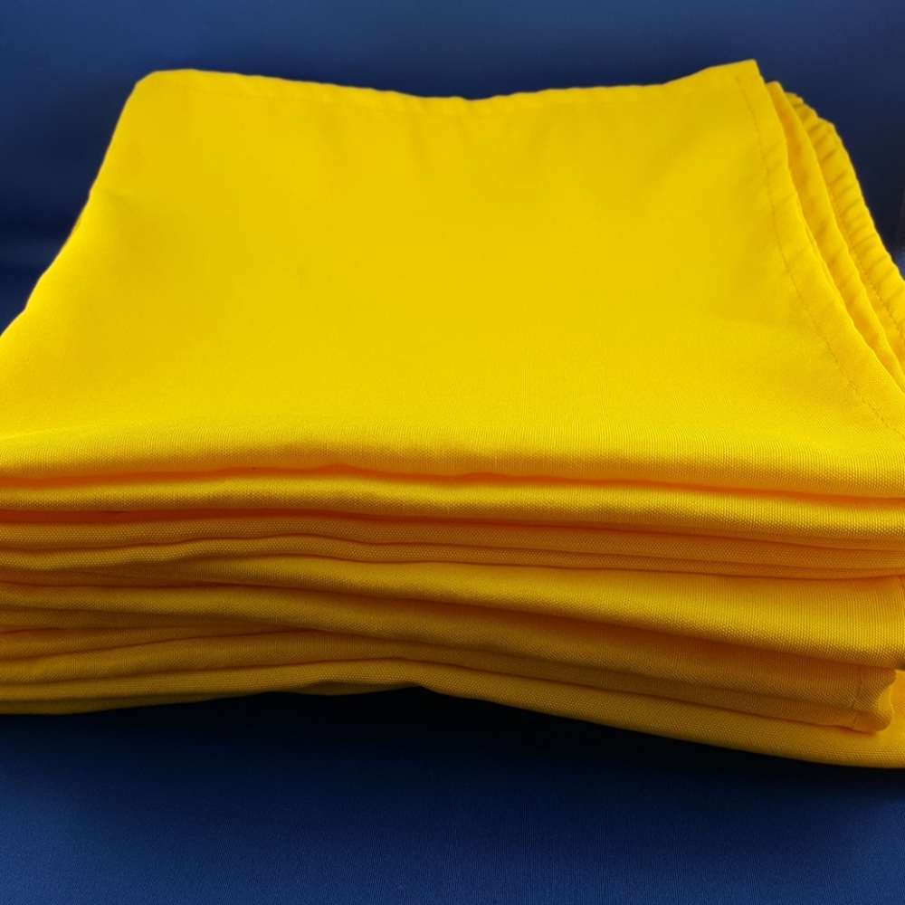 Sunshine Yellow 10 Piece Fabric Napkin Set